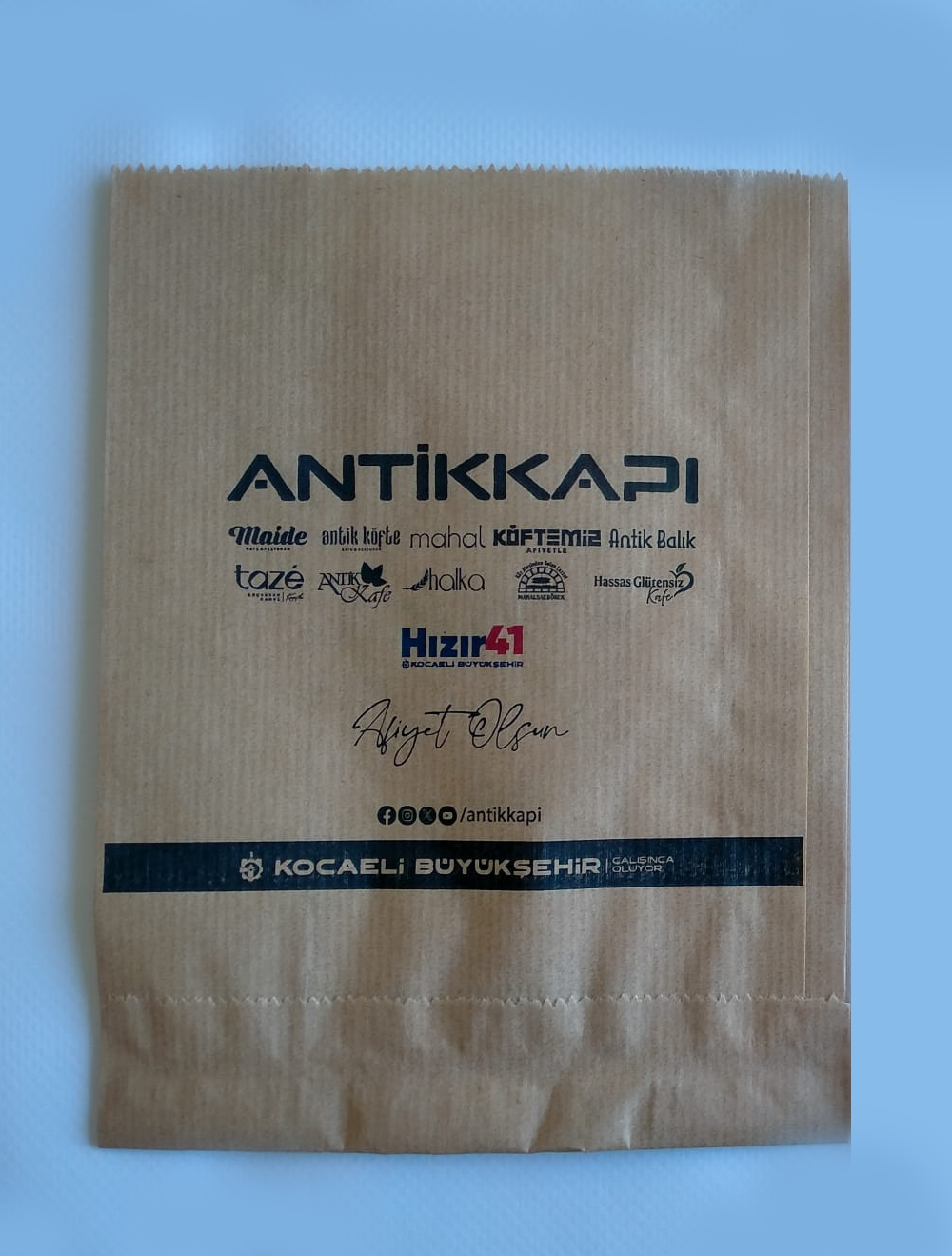 Baskılı kraft kese kağıdı örneği